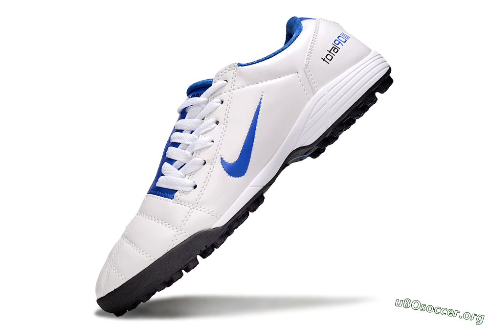 Nike Total 90 III TF Football Shoes - White/Blue/Black 6