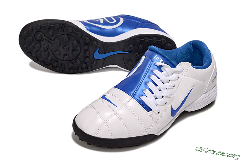 Nike Total 90 III TF Football Shoes - White/Blue/Black 0