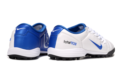 Nike Total 90 III TF Football Shoes - White/Blue/Black