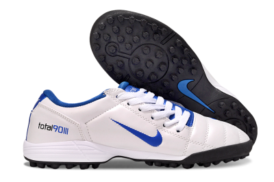 Nike Total 90 III TF Football Shoes - White/Blue/Black