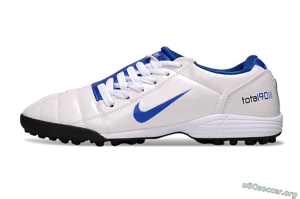 Nike Total 90 III TF Football Shoes - White/Blue/Black 3