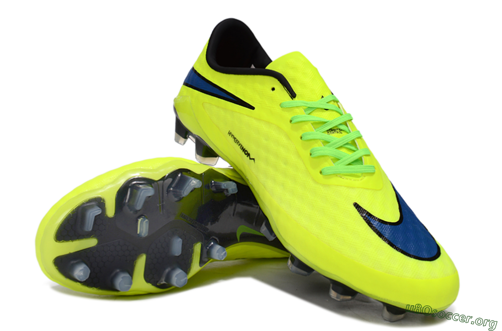 Nike Hypervenom Phantom FG Football Boots - Yellow/Black/Blue 4