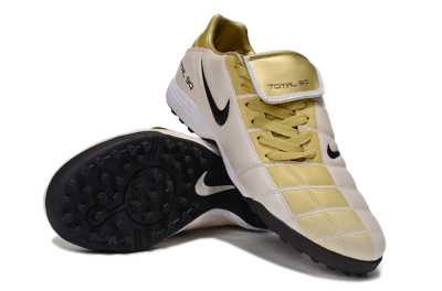 Nike Total 90 III TF Football Shoes - Gold/Beige/Black