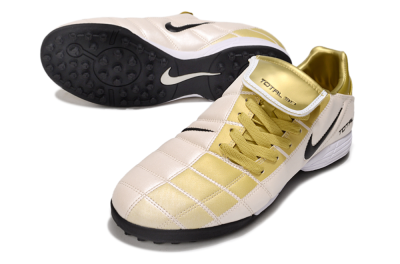 Nike Total 90 III TF Football Shoes - Gold/Beige/Black
