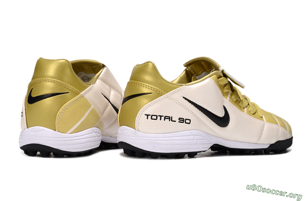 Nike Total 90 III TF Football Shoes - Gold/Beige/Black 7