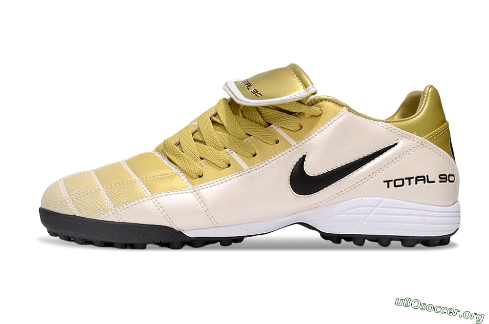 Nike Total 90 III TF Football Shoes - Gold/Beige/Black 3