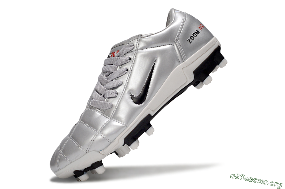 Nike Air Zoom Total 90 III FG Football Boots - Silver/Black/White 6