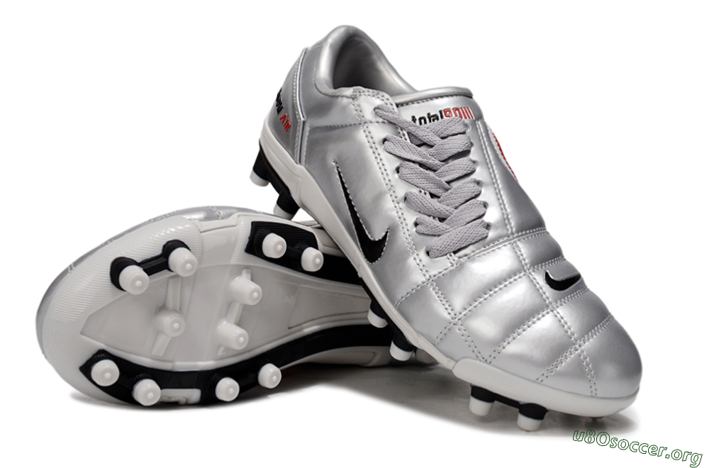 Nike Air Zoom Total 90 III FG Football Boots - Silver/Black/White 4