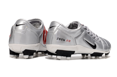 Nike Air Zoom Total 90 III FG Football Boots - Silver/Black/White