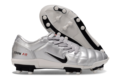 Nike Air Zoom Total 90 III FG Football Boots - Silver/Black/White