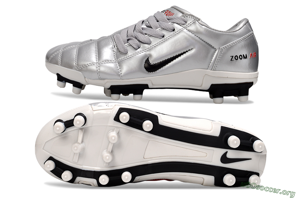 Nike Air Zoom Total 90 III FG Football Boots - Silver/Black/White 1