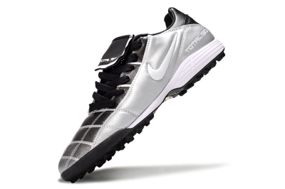 Nike Total 90 III TF Football Shoes - Silver/White/Black