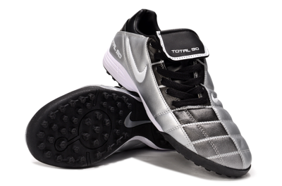 Nike Total 90 III TF Football Shoes - Silver/White/Black