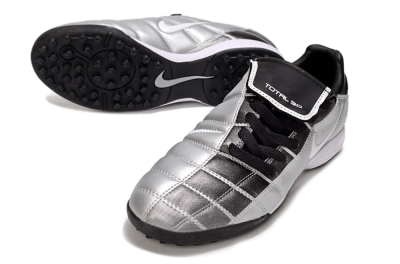 Nike Total 90 III TF Football Shoes - Silver/White/Black