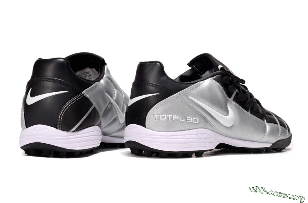 Nike Total 90 III TF Football Shoes - Silver/White/Black 7