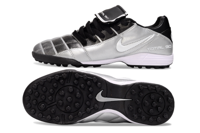 Nike Total 90 III TF Football Shoes - Silver/White/Black