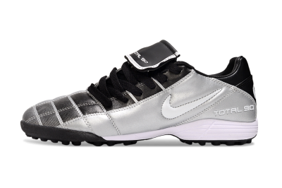 Nike Total 90 III TF Football Shoes - Silver/White/Black