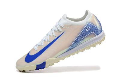 Nike Air Zoom Mercurial Vapor 16 Elite TF Football Shoes - Beige/Blue/White