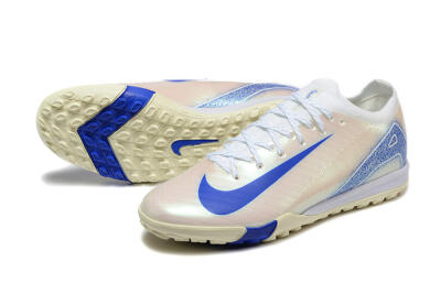 Nike Air Zoom Mercurial Vapor 16 Elite TF Football Shoes - Beige/Blue/White