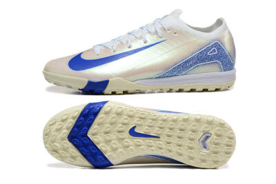 Nike Air Zoom Mercurial Vapor 16 Elite TF Football Shoes - Beige/Blue/White