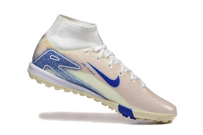 Nike Air Zoom Mercurial Superfly 10 Elite TF Football Shoes - Beige/White/Blue