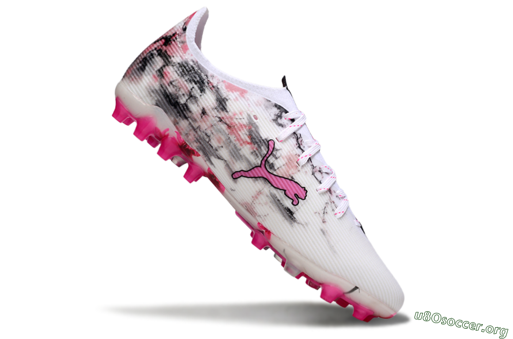 Puma Ultra 5 Ultimate FG Football Boots - White/Pink/Black 4