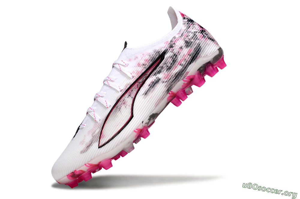 Puma Ultra 5 Ultimate FG Football Boots - White/Pink/Black 5
