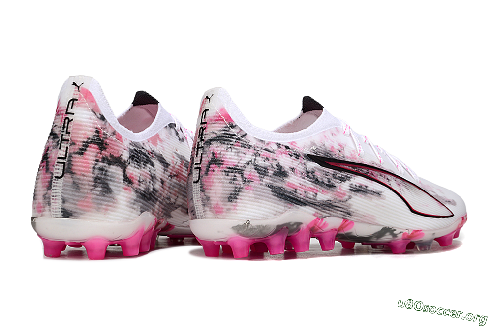 Puma Ultra 5 Ultimate FG Football Boots - White/Pink/Black 6