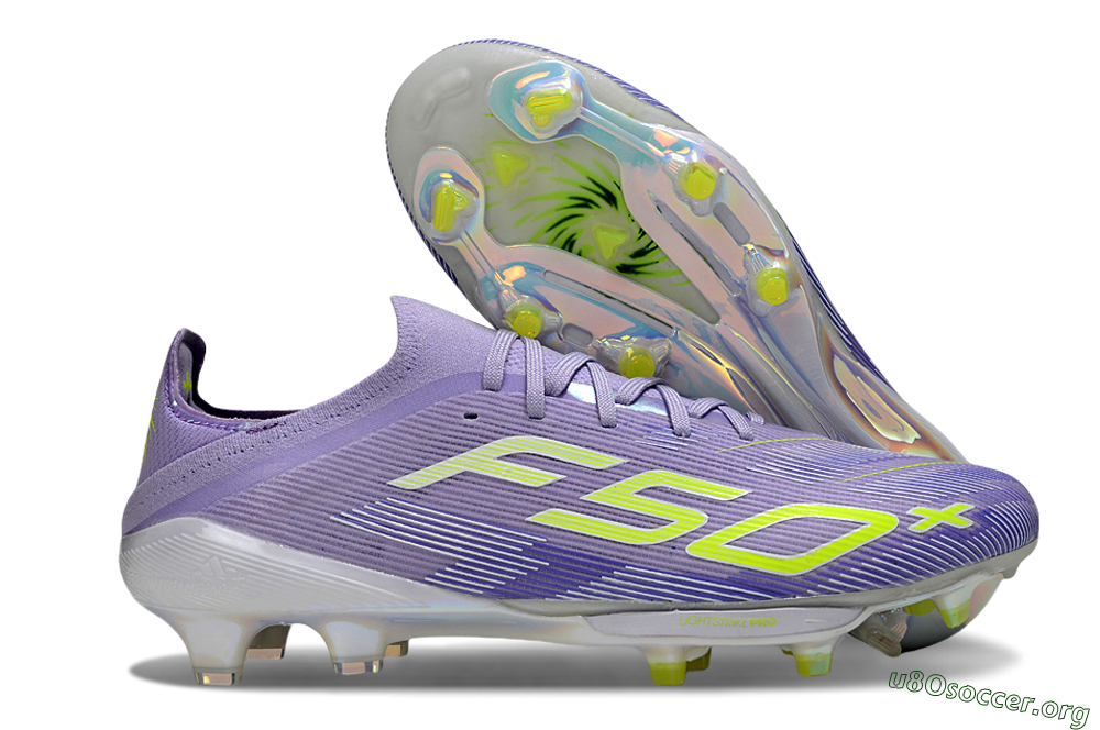 Adidas F50+ Elite Lightstrike Pro FG Football Boots - Purple/White/Yellow 2