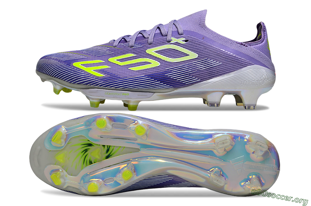 Adidas F50+ Elite Lightstrike Pro FG Football Boots - Purple/White/Yellow 1