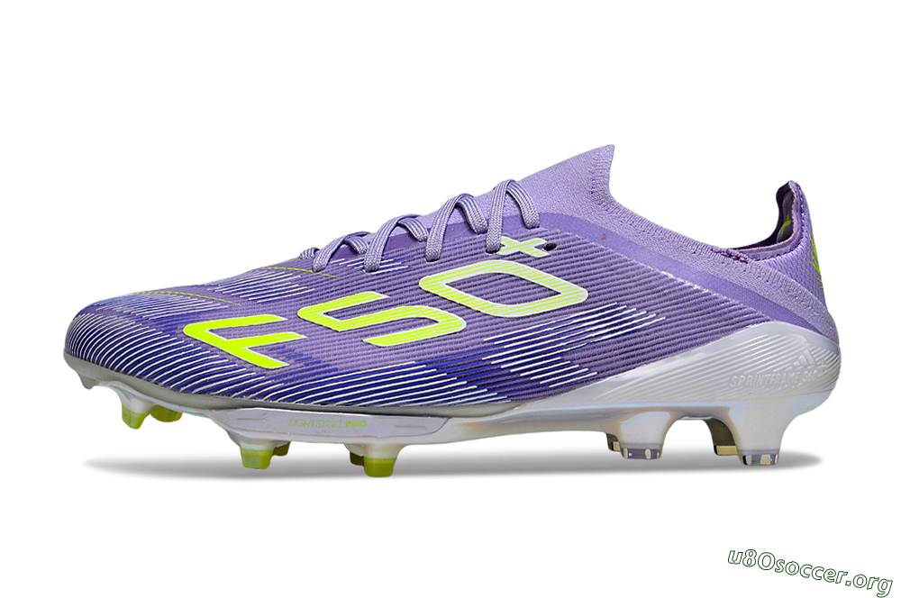 Adidas F50+ Elite Lightstrike Pro FG Football Boots - Purple/White/Yellow 3