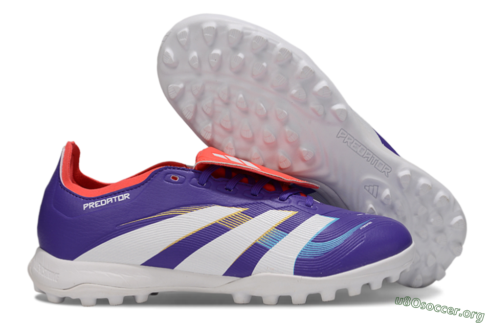 Adidas Predator Elite Foldover Tongue TF Football Shoes - Blue/White/Red 2