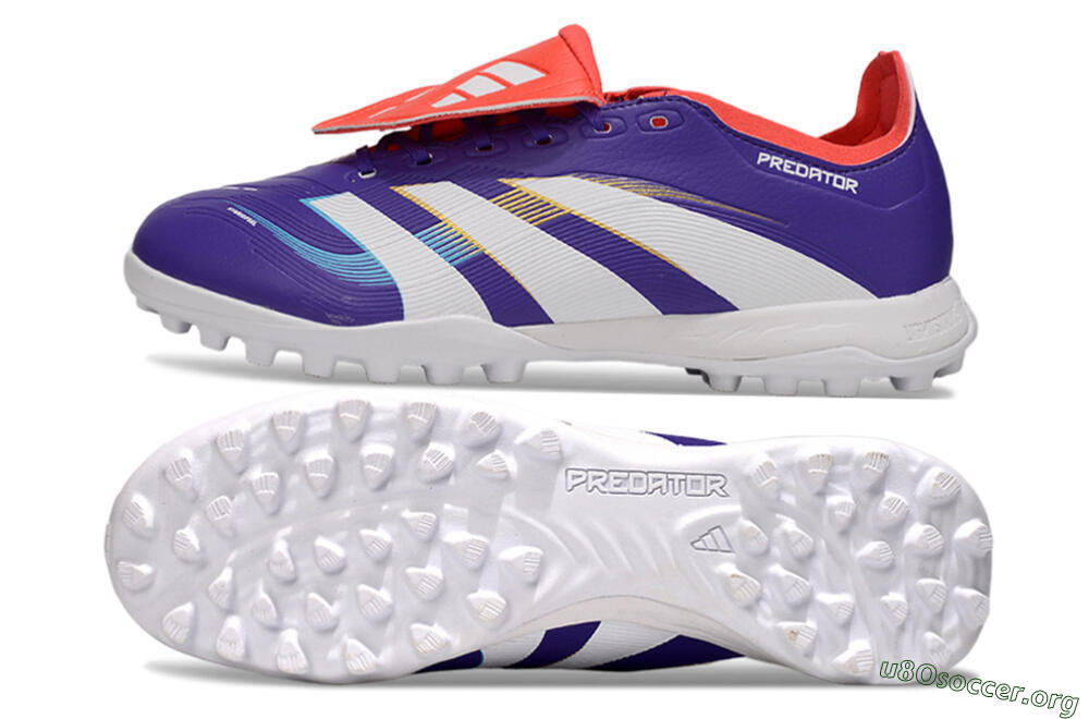Adidas Predator Elite Foldover Tongue TF Football Shoes - Blue/White/Red 1