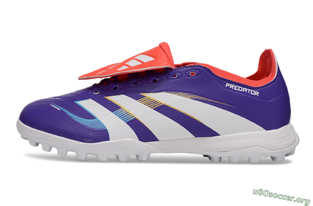 Adidas Predator Elite Foldover Tongue TF Football Shoes - Blue/White/Red 3
