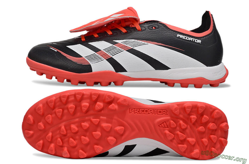 Adidas Predator Elite Foldover Tongue TF Football Shoes - Black/White/Red 1