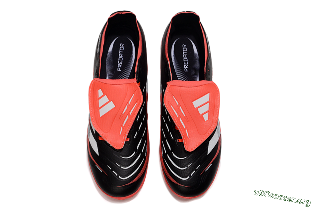 Adidas Predator Elite Foldover Tongue TF Football Shoes - Black/White/Red 4