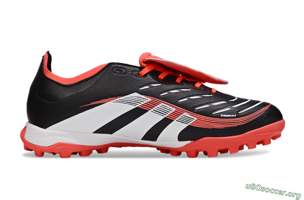 Adidas Predator Elite Foldover Tongue TF Football Shoes - Black/White/Red 6