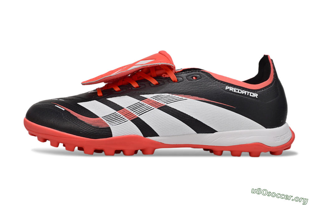 Adidas Predator Elite Foldover Tongue TF Football Shoes - Black/White/Red 3