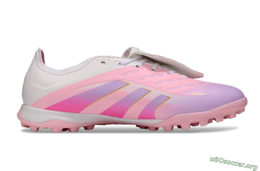 Adidas Predator Elite Foldover Tongue TF Football Shoes - Pink/Purple/Gold 4
