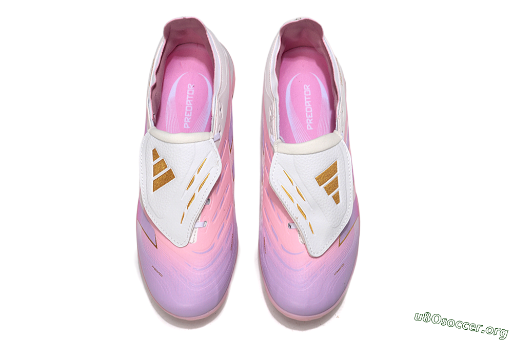 Adidas Predator Elite Foldover Tongue TF Football Shoes - Pink/Purple/Gold 5