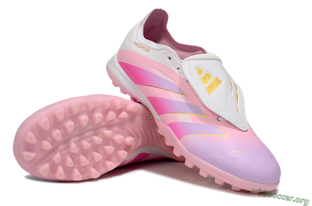 Adidas Predator Elite Foldover Tongue TF Football Shoes - Pink/Purple/Gold 0