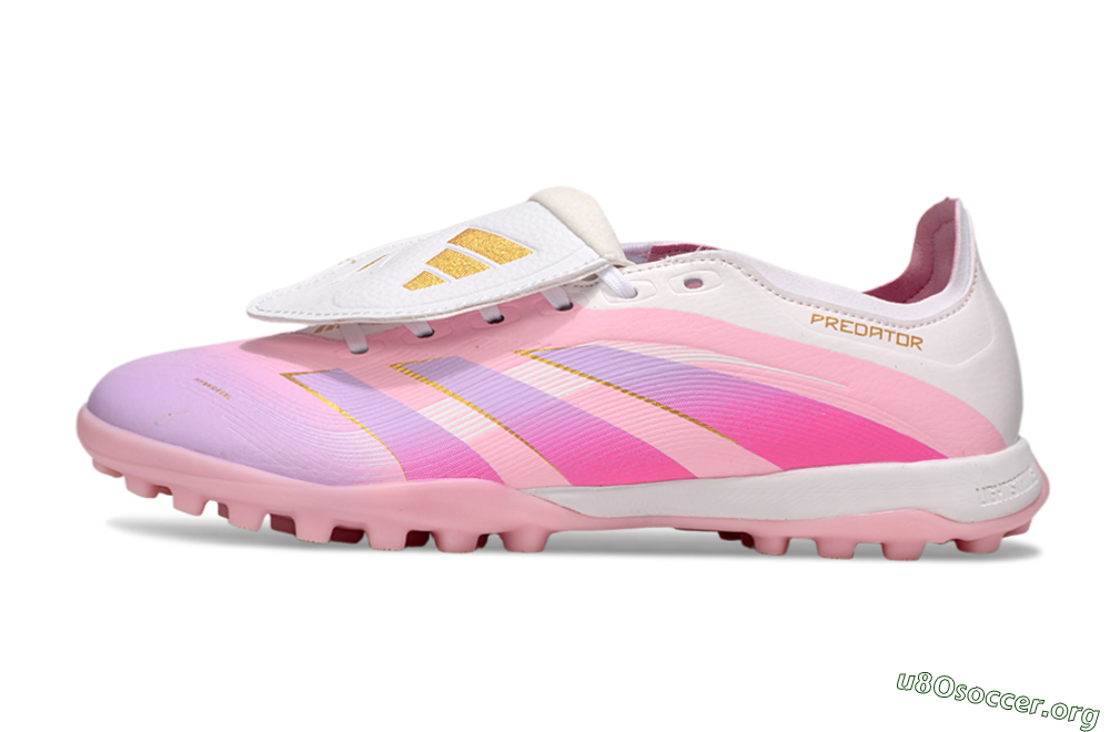 Adidas Predator Elite Foldover Tongue TF Football Shoes - Pink/Purple/Gold 3