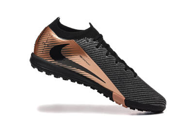 Nike Air Zoom Mercurial Vapor 16 Elite TF Football Shoes - Black/Grey/Gold