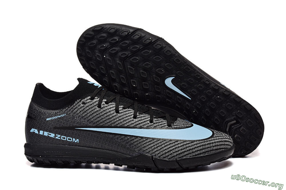 Nike Air Zoom Mercurial Vapor 16 Elite TF Football Shoes - Grey/Black/Blue 2
