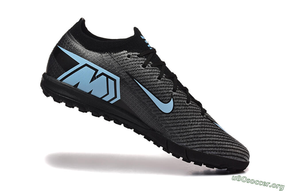 Nike Air Zoom Mercurial Vapor 16 Elite TF Football Shoes - Grey/Black/Blue 7