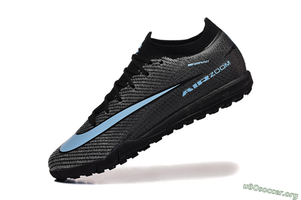 Nike Air Zoom Mercurial Vapor 16 Elite TF Football Shoes - Grey/Black/Blue 8