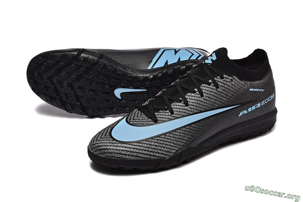 Nike Air Zoom Mercurial Vapor 16 Elite TF Football Shoes - Grey/Black/Blue 0