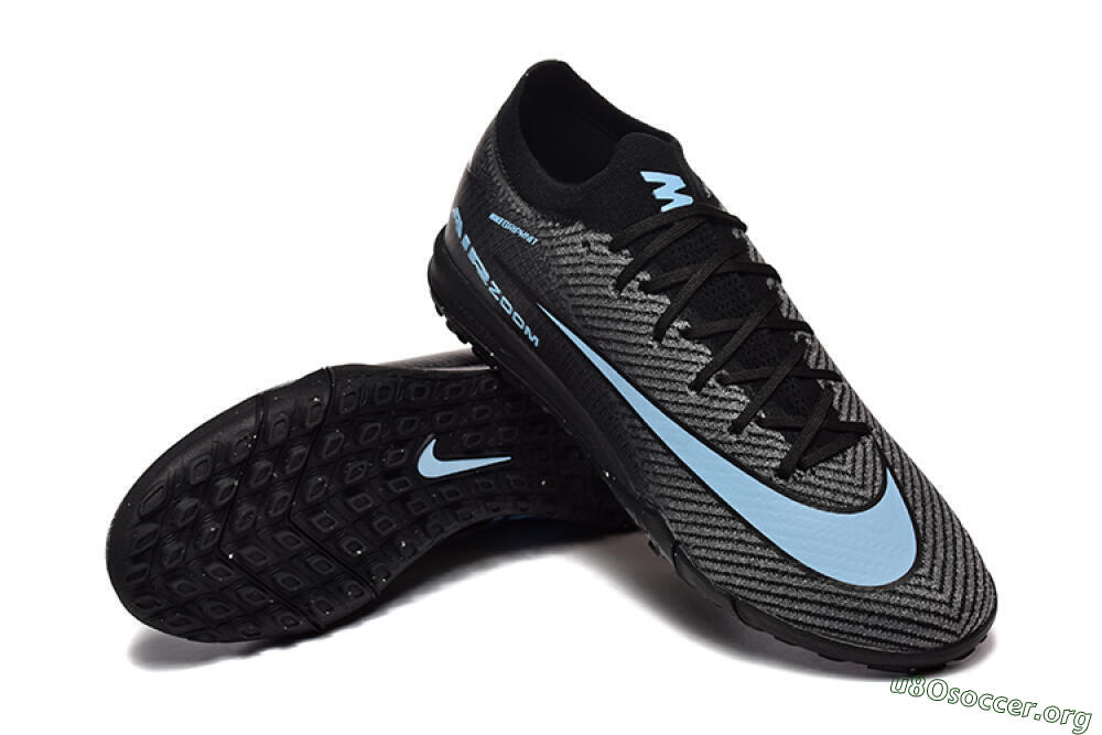 Nike Air Zoom Mercurial Vapor 16 Elite TF Football Shoes - Grey/Black/Blue 4