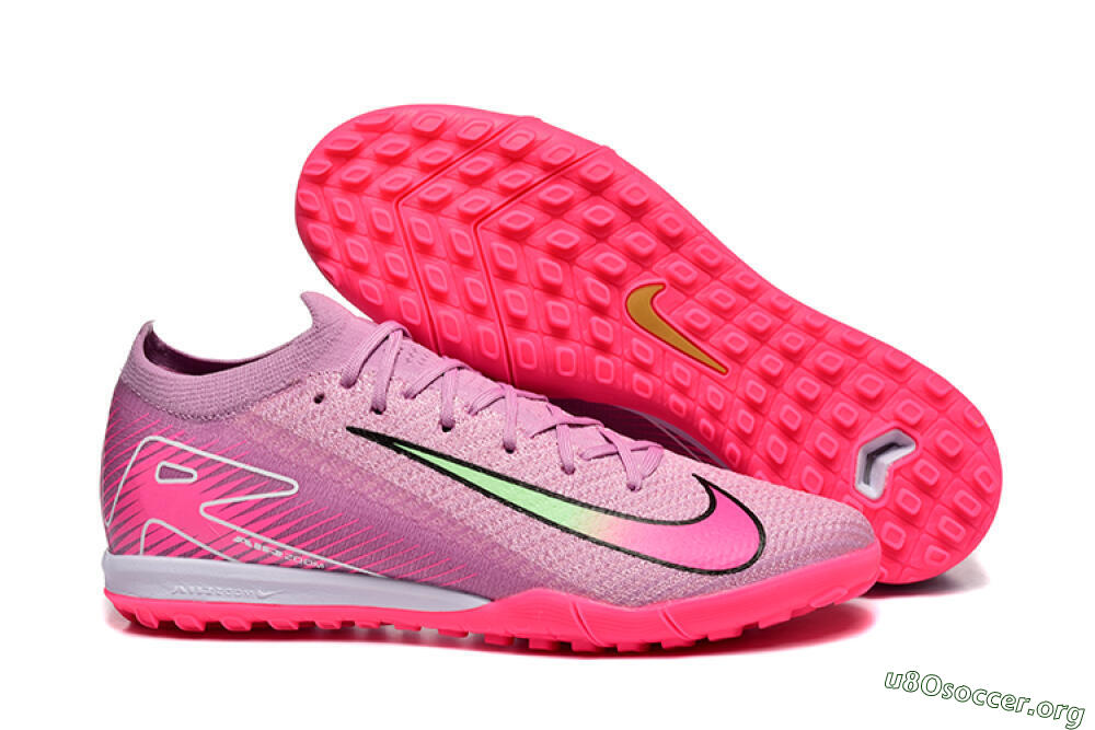Nike Air Zoom Mercurial Vapor 16 Elite TF Football Shoes - Pink/Yellow/White 2