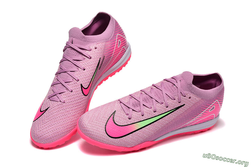Nike Air Zoom Mercurial Vapor 16 Elite TF Football Shoes - Pink/Yellow/White 6